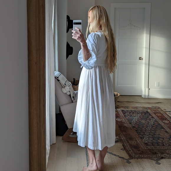 Mara Hoffman White Balloon Sleeve Maxi Size 2 - Picture 3 of 5